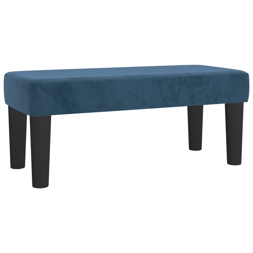 Banc Bleu foncé 70x30x30 cm Velours