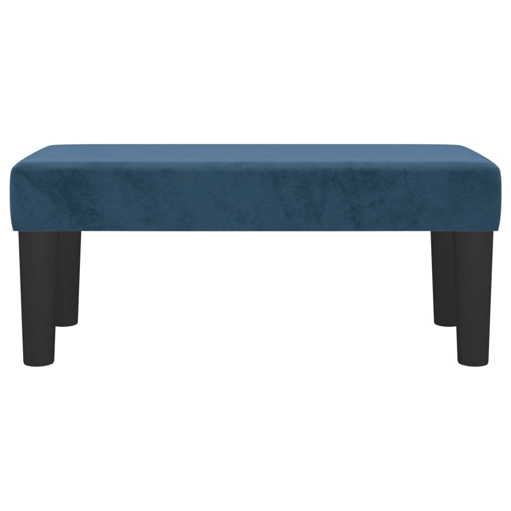 Banc Bleu foncé 70x30x30 cm Velours