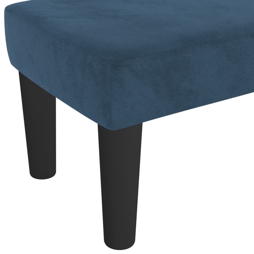 Banc Bleu foncé 70x30x30 cm Velours