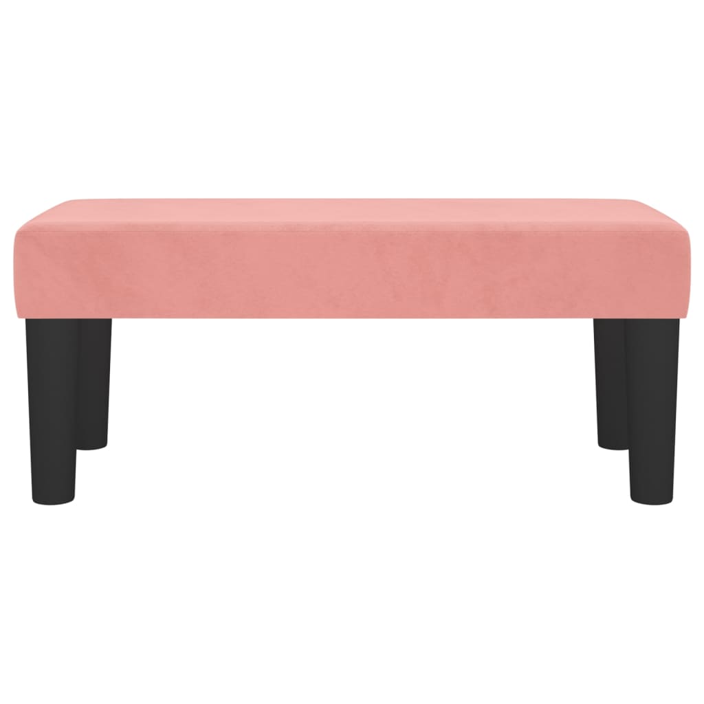 Banc Rose 70x30x30 cm Velours