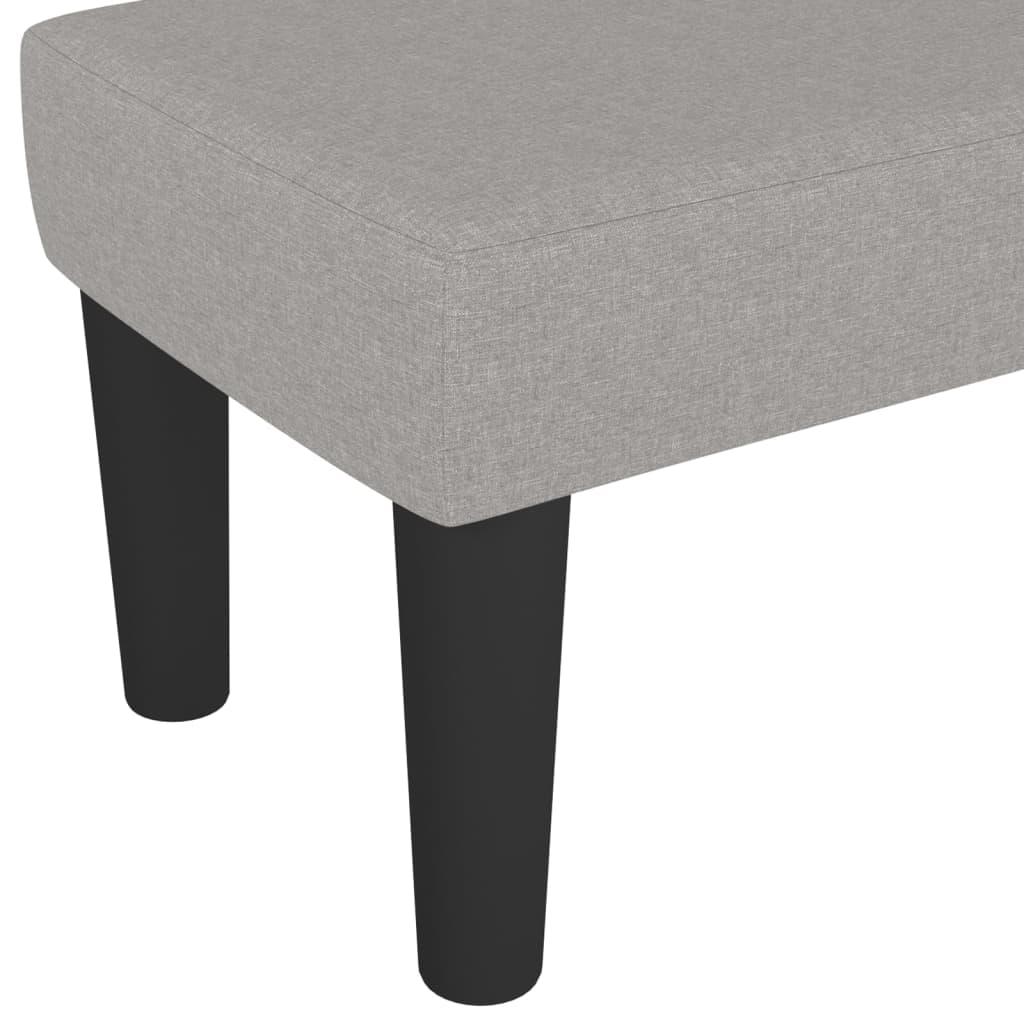 Banc Gris clair 100x30x30 cm Tissu