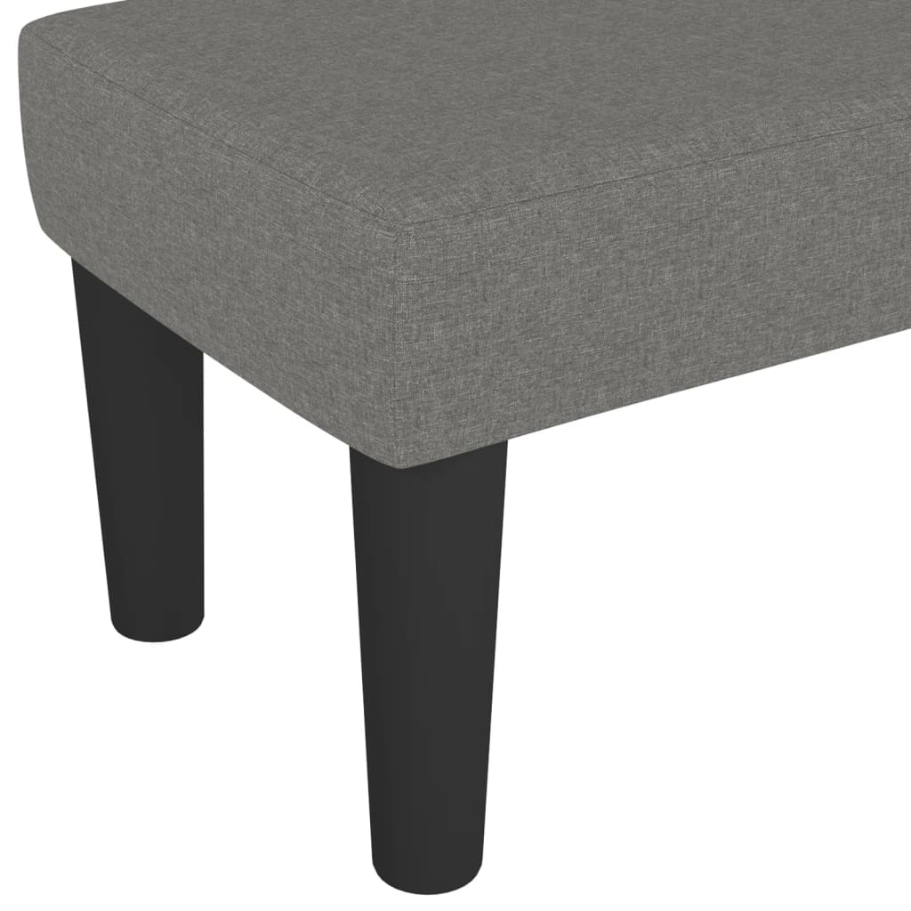 Banc Gris foncé 100x30x30 cm Tissu