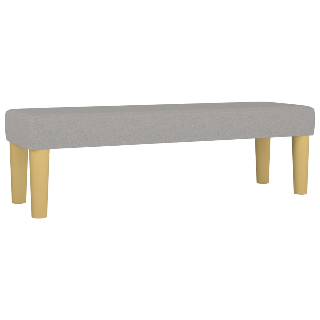 Banc Gris clair 100x30x30 cm Tissu