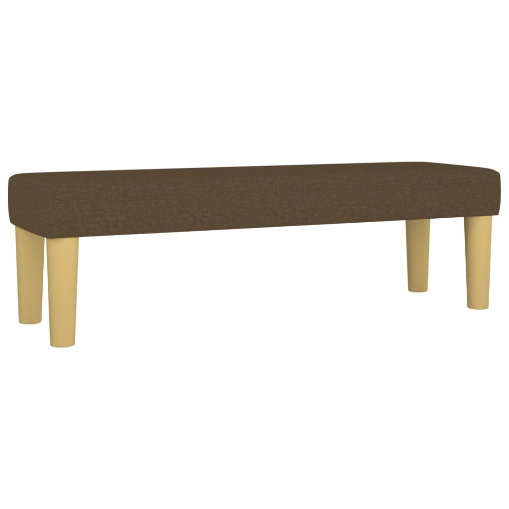 Banc Marron foncé 100x30x30 cm Tissu