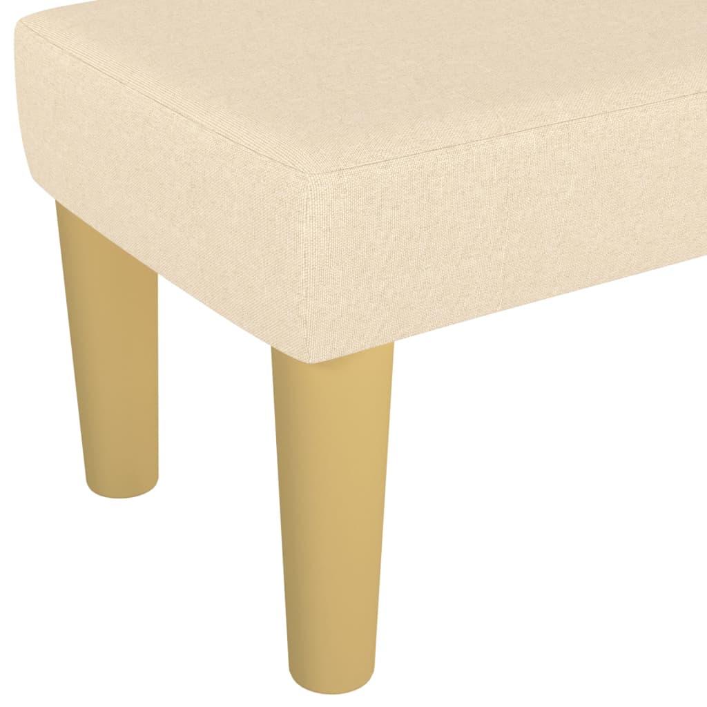 Banc Crème 100x30x30 cm Tissu