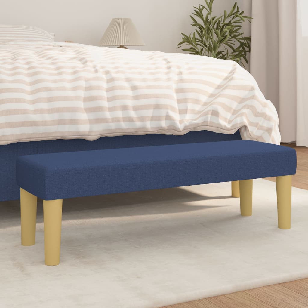 Banc Bleu 100x30x30 cm Tissu