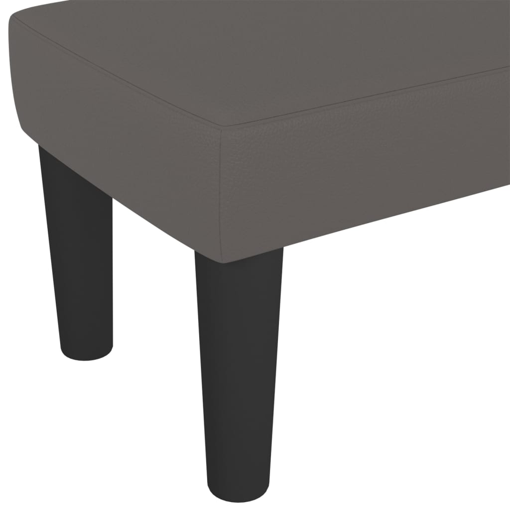 Banc Gris 100x30x30 cm Similicuir