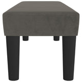 Banc Gris foncé 100x30x30 cm Velours