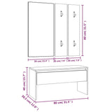 Ensemble de meubles de couloir Chêne fumé Bois d'ingénierie