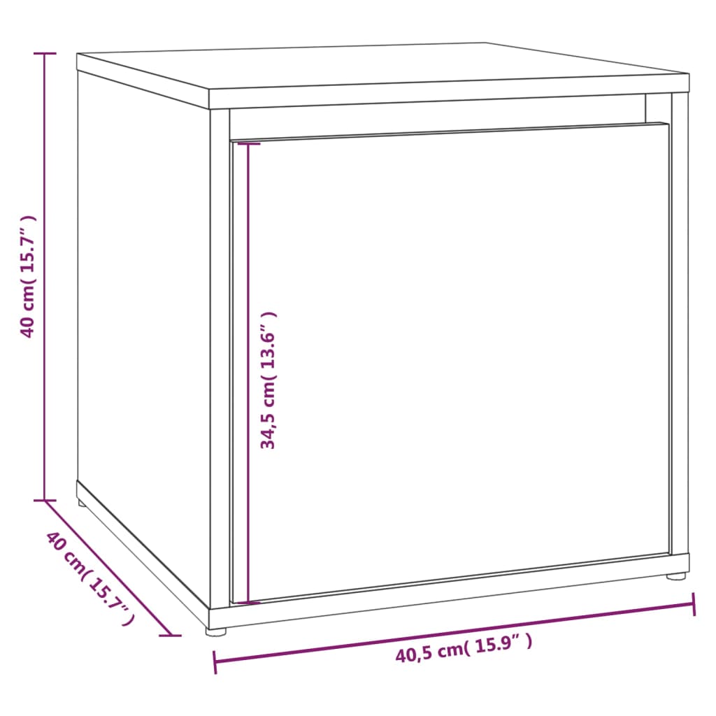 Ensemble de meubles de couloir Chêne fumé Bois d'ingénierie