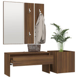 Ensemble de meubles de couloir Chêne marron Bois d'ingénierie