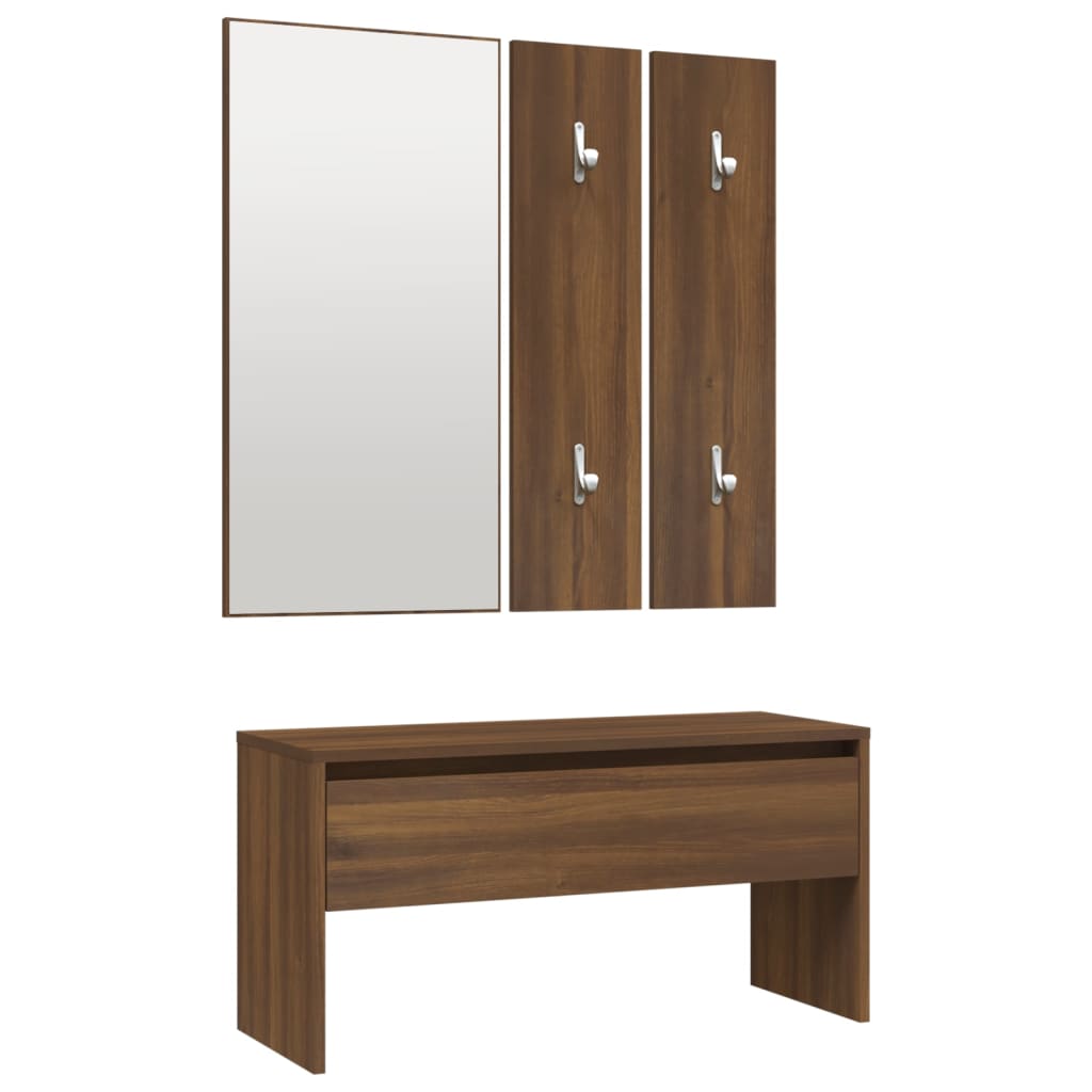 Ensemble de meubles de couloir Chêne marron Bois d'ingénierie