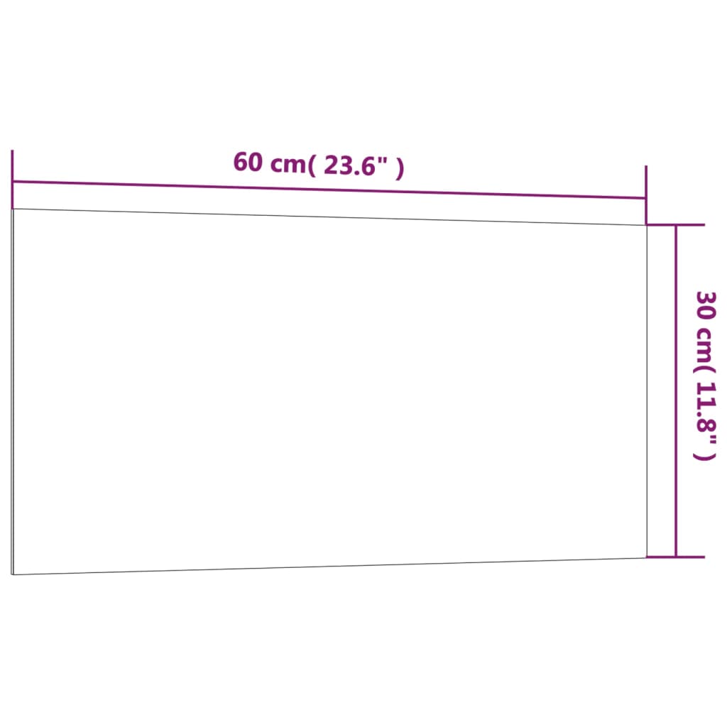 Tableau noir magnétique mural Blanc 60x30 cm Verre trempé