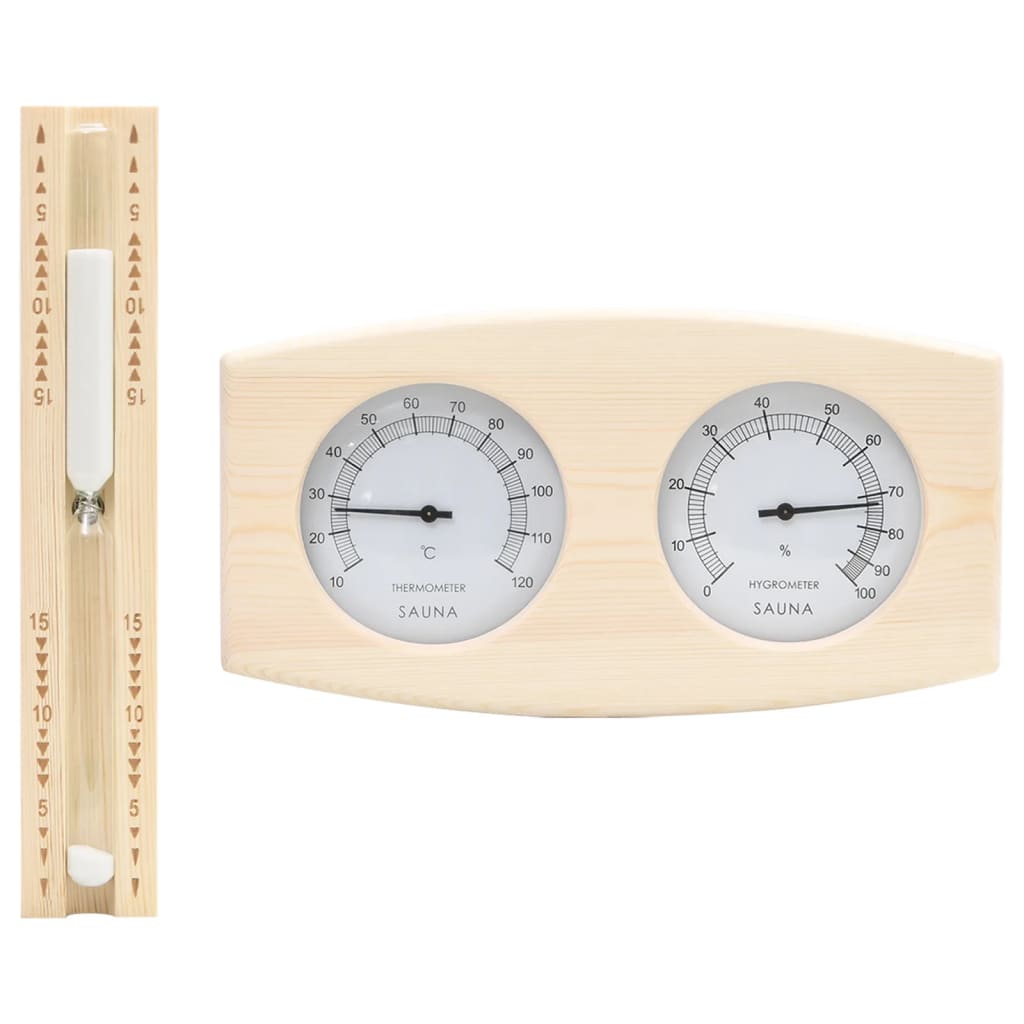 2-in-1-Set aus Hydrothermograph und Sauna-Sanduhr