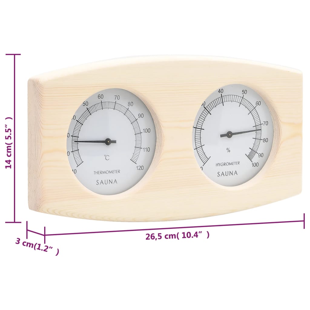 2-in-1-Set aus Hydrothermograph und Sauna-Sanduhr