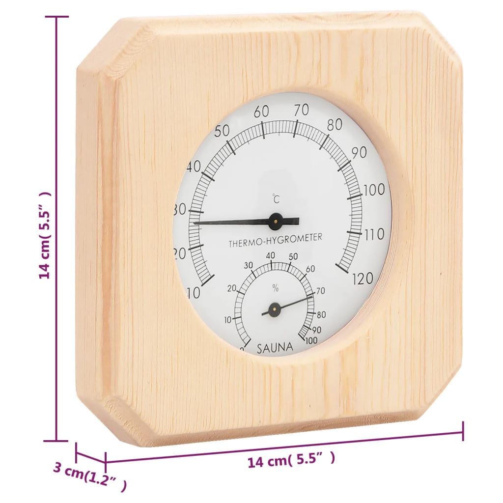 2-in-1-Set aus Hydrothermograph und Sauna-Sanduhr