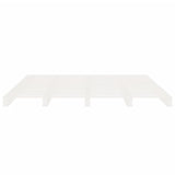 Cadre de lit sans matelas blanc 150x200 cm bois de pin massif