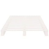 Cadre de lit sans matelas blanc 75x190 cm bois de pin massif