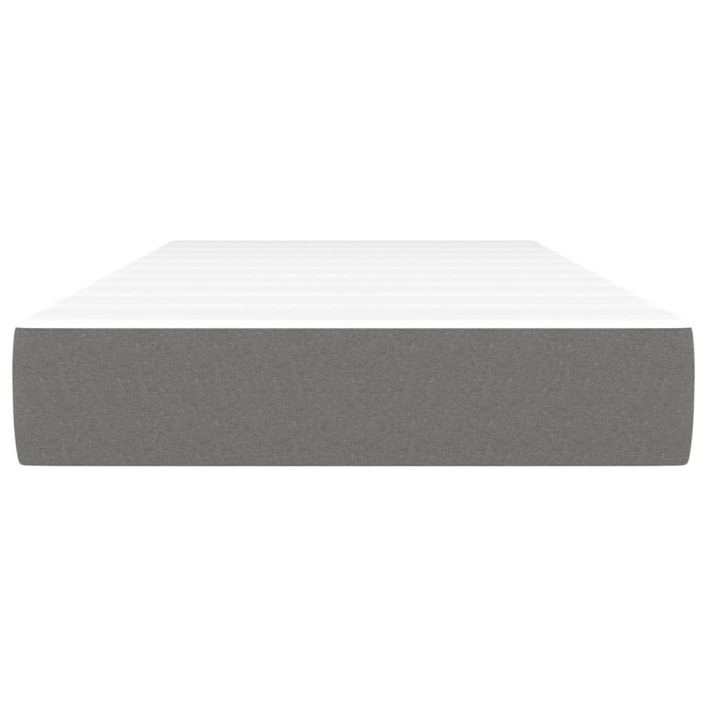 Matelas de lit à ressorts ensachés Gris foncé 80x200x20cm Tissu