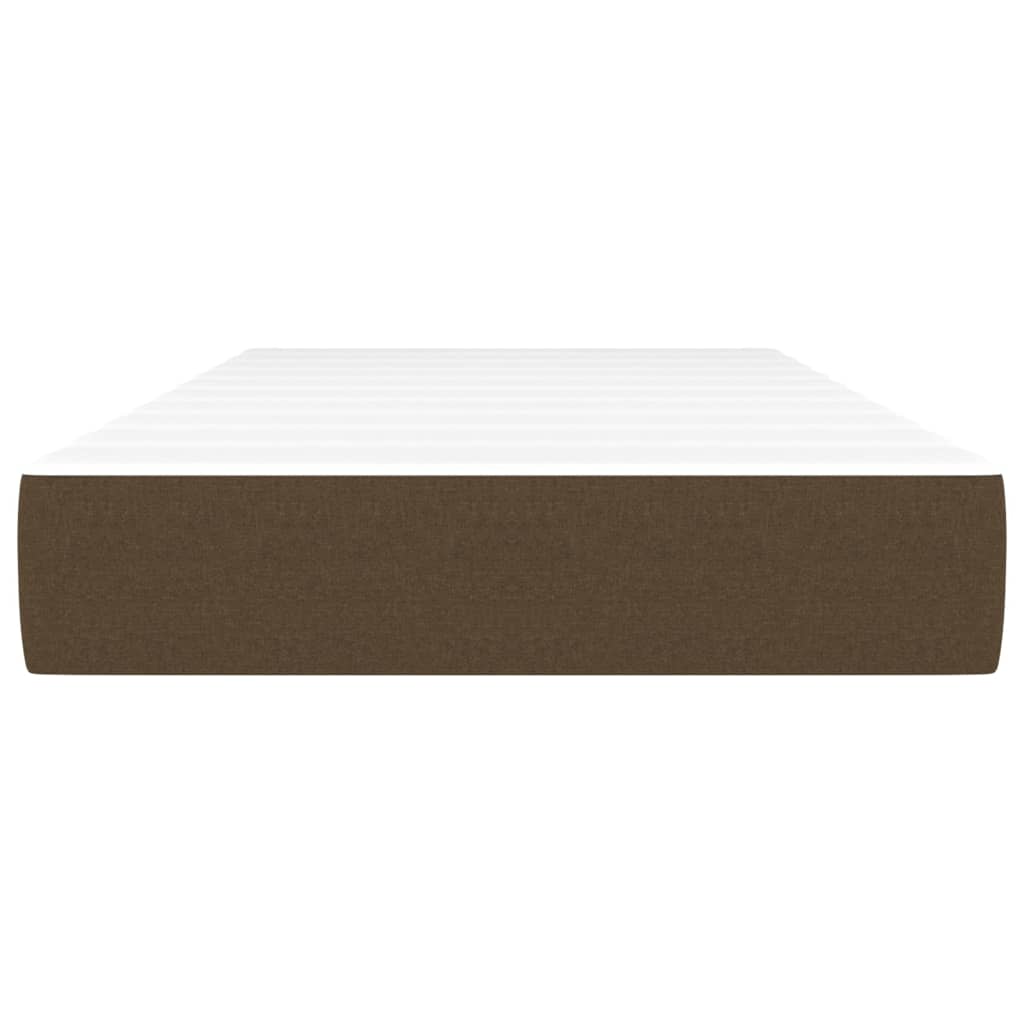 Matelas de lit à ressorts ensachés Marron foncé 80x200x20 cm