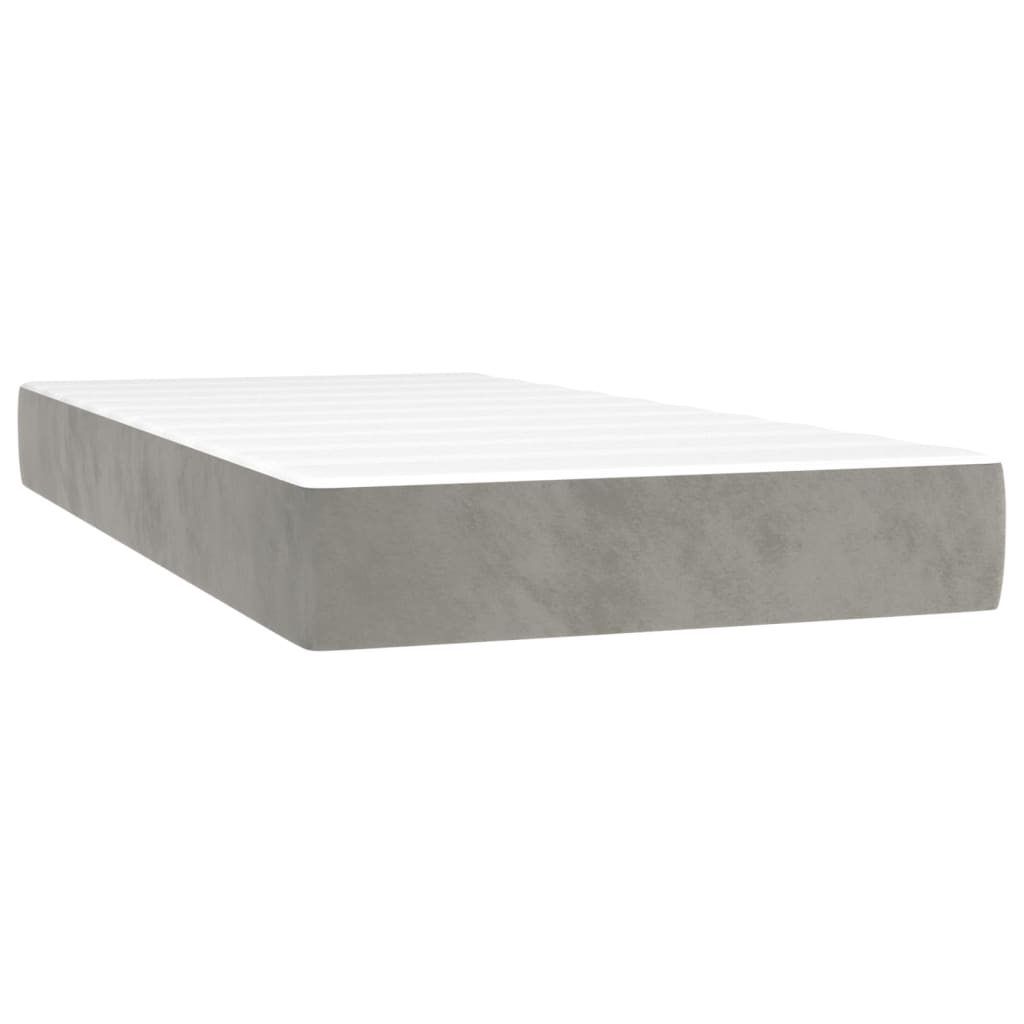 Matelas de lit à ressorts ensachés Gris clair 80x200x20 cm