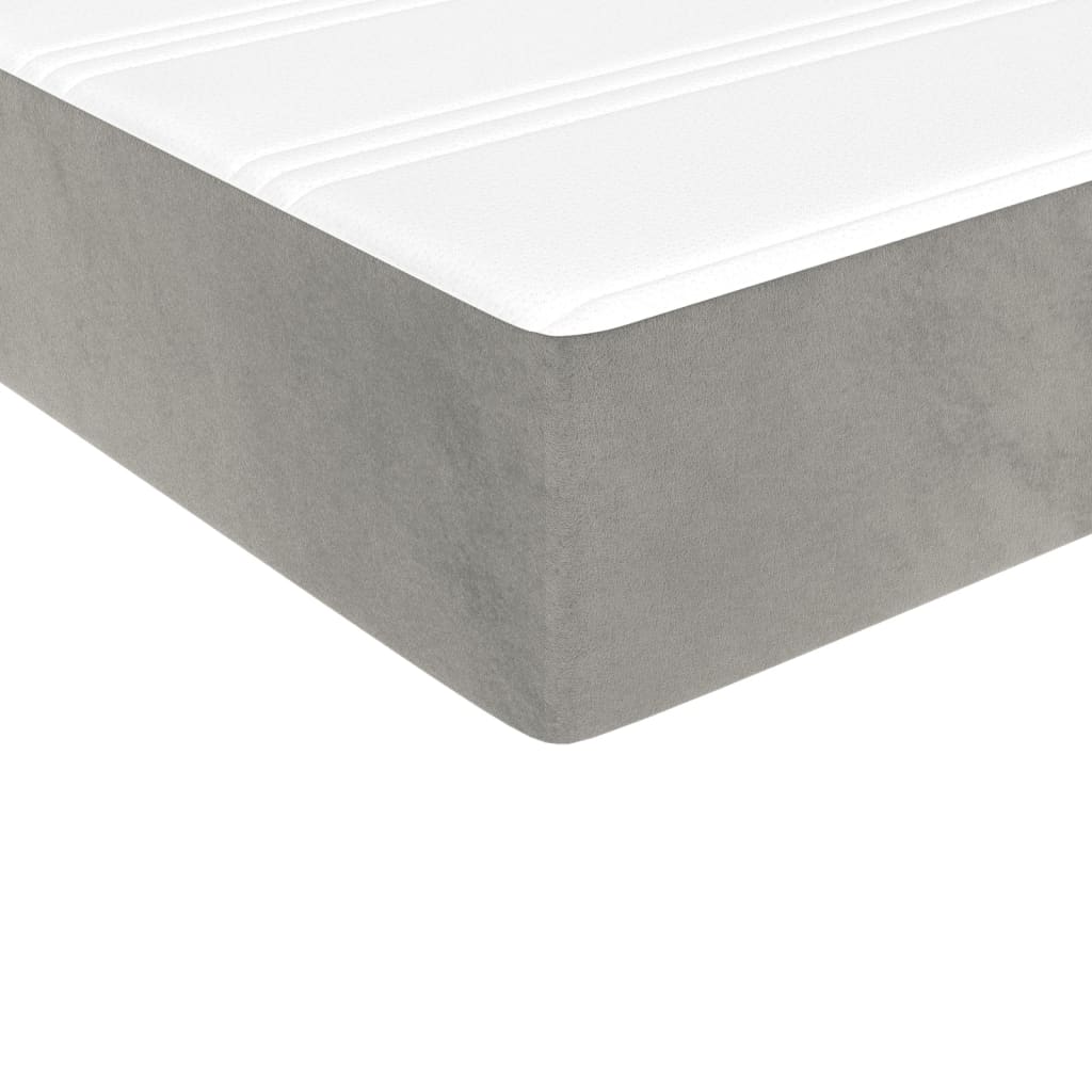 Matelas de lit à ressorts ensachés Gris clair 80x200x20 cm