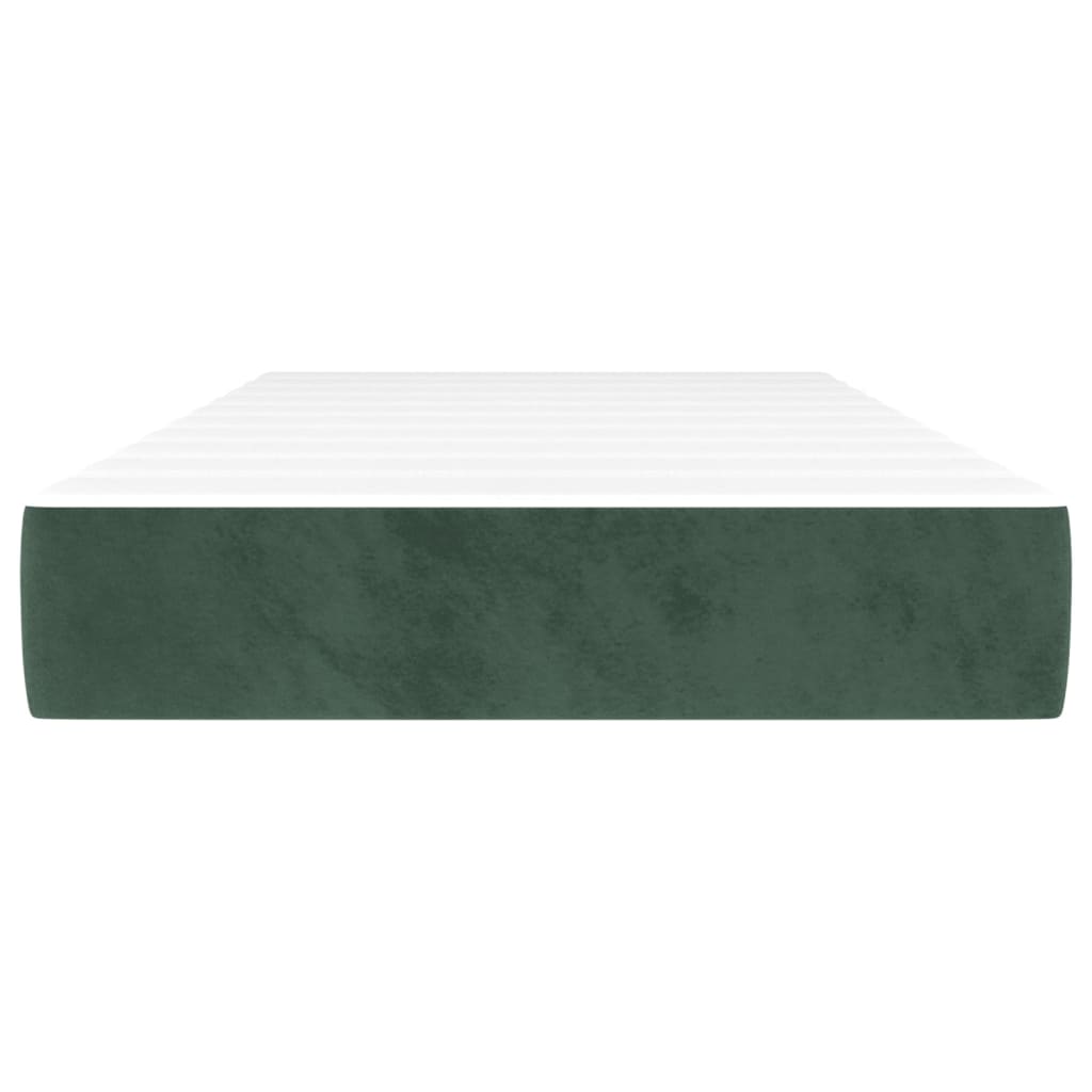 Matelas de lit à ressorts ensachés Vert foncé 80x200x20 cm