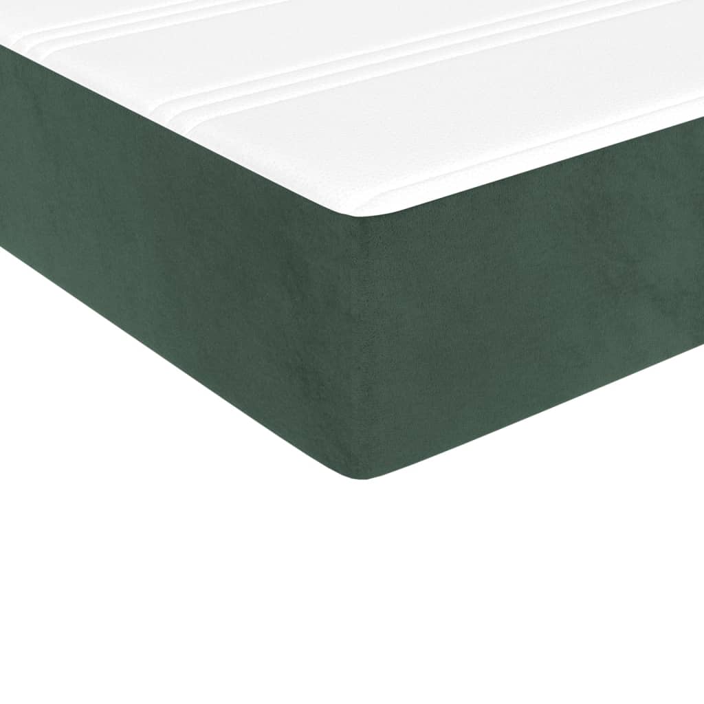 Matelas de lit à ressorts ensachés Vert foncé 80x200x20 cm