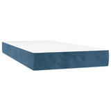 Matelas de lit à ressorts ensachés Bleu foncé 80x200x20 cm