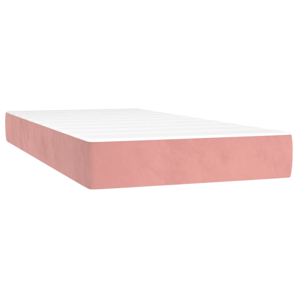 Matelas de lit à ressorts ensachés Rose 80x200x20 cm Velours