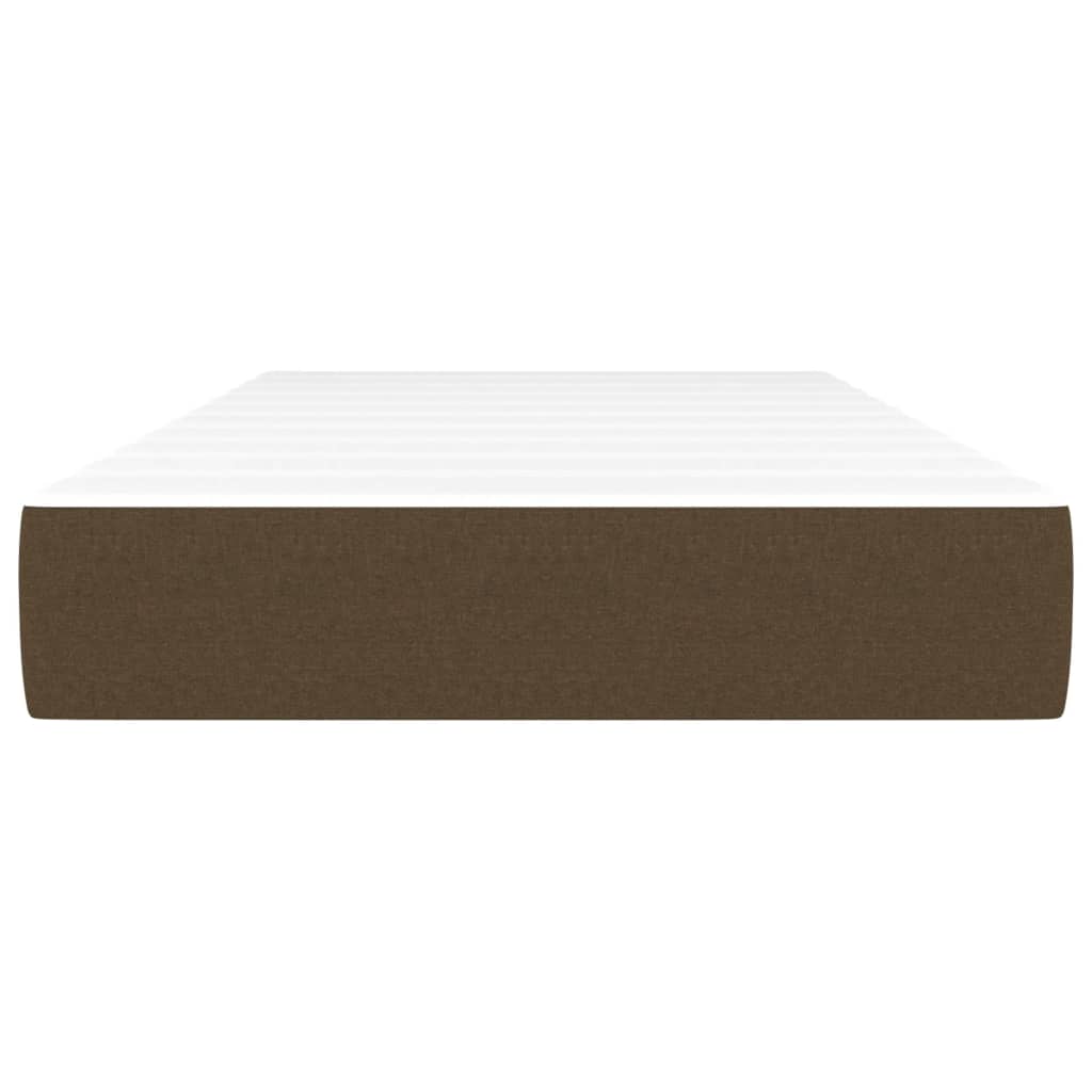 Matelas de lit à ressorts ensachés Marron foncé 90x190x20 cm