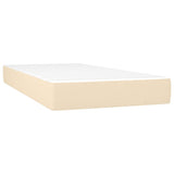 Matelas de lit à ressorts ensachés Crème 90x190x20 cm Tissu