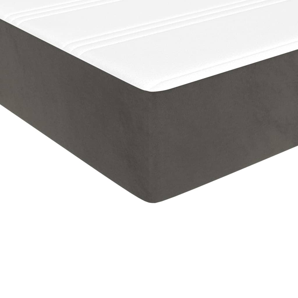 Matelas de lit à ressorts ensachés Gris foncé 90x190x20 cm