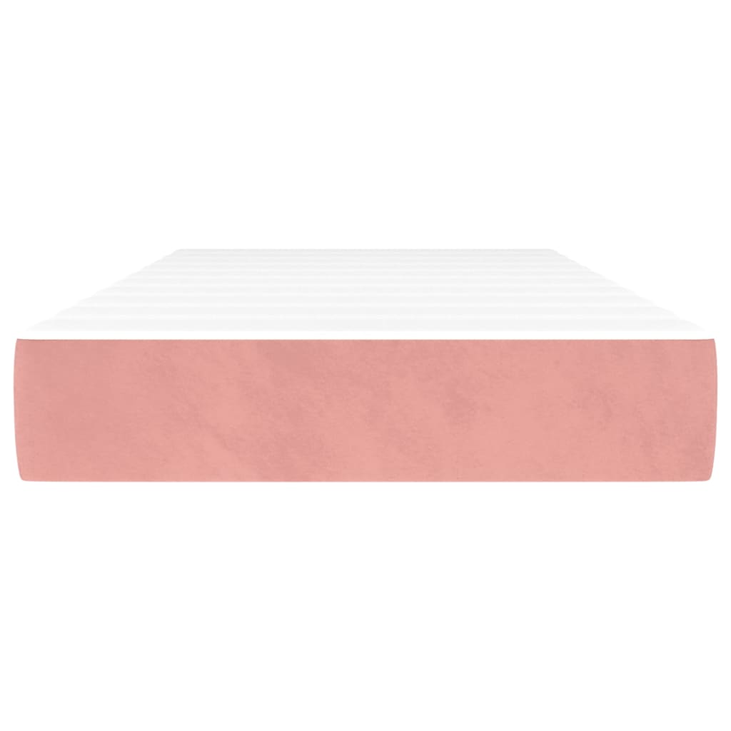 Matelas de lit à ressorts ensachés Rose 90x190x20 cm Velours