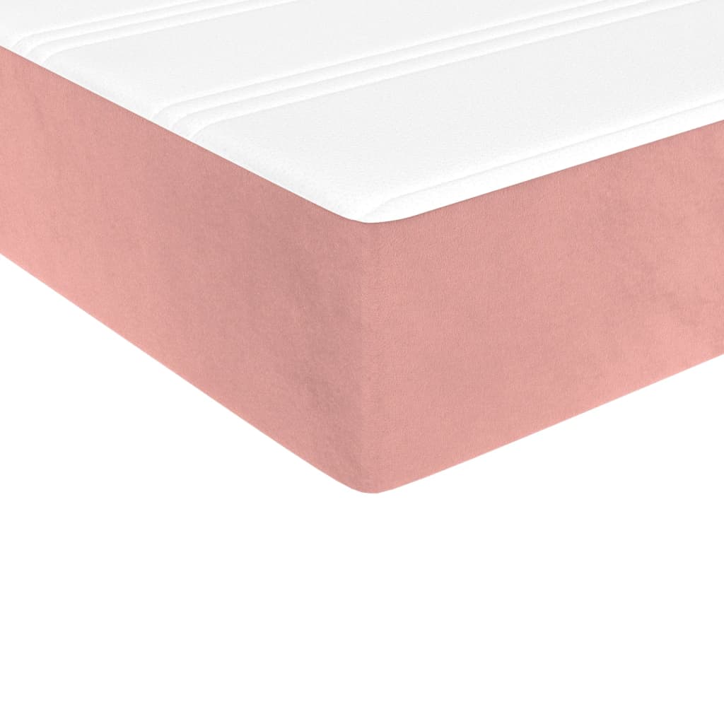 Matelas de lit à ressorts ensachés Rose 90x190x20 cm Velours