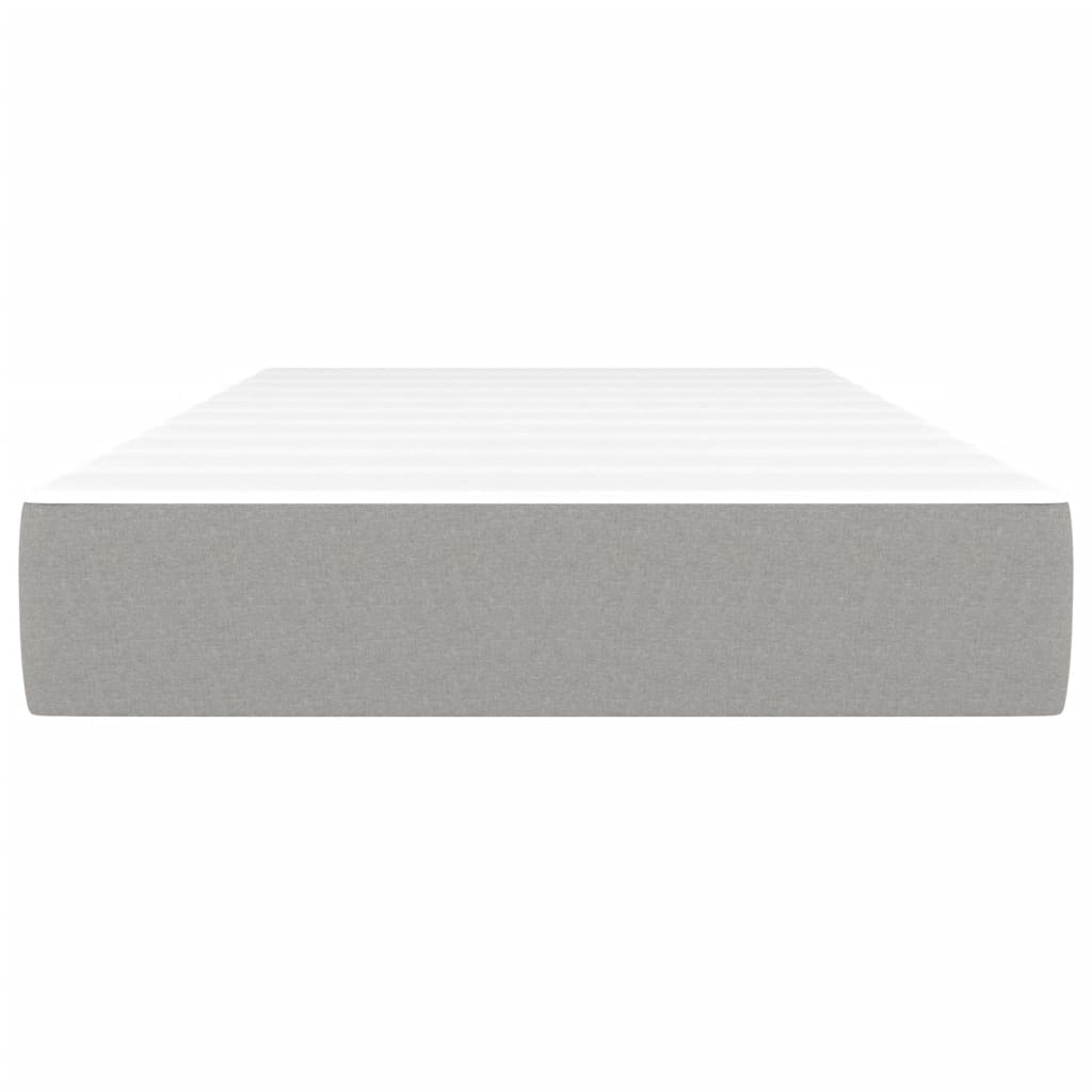 Matelas de lit à ressorts ensachés Gris clair 90x200x20cm Tissu