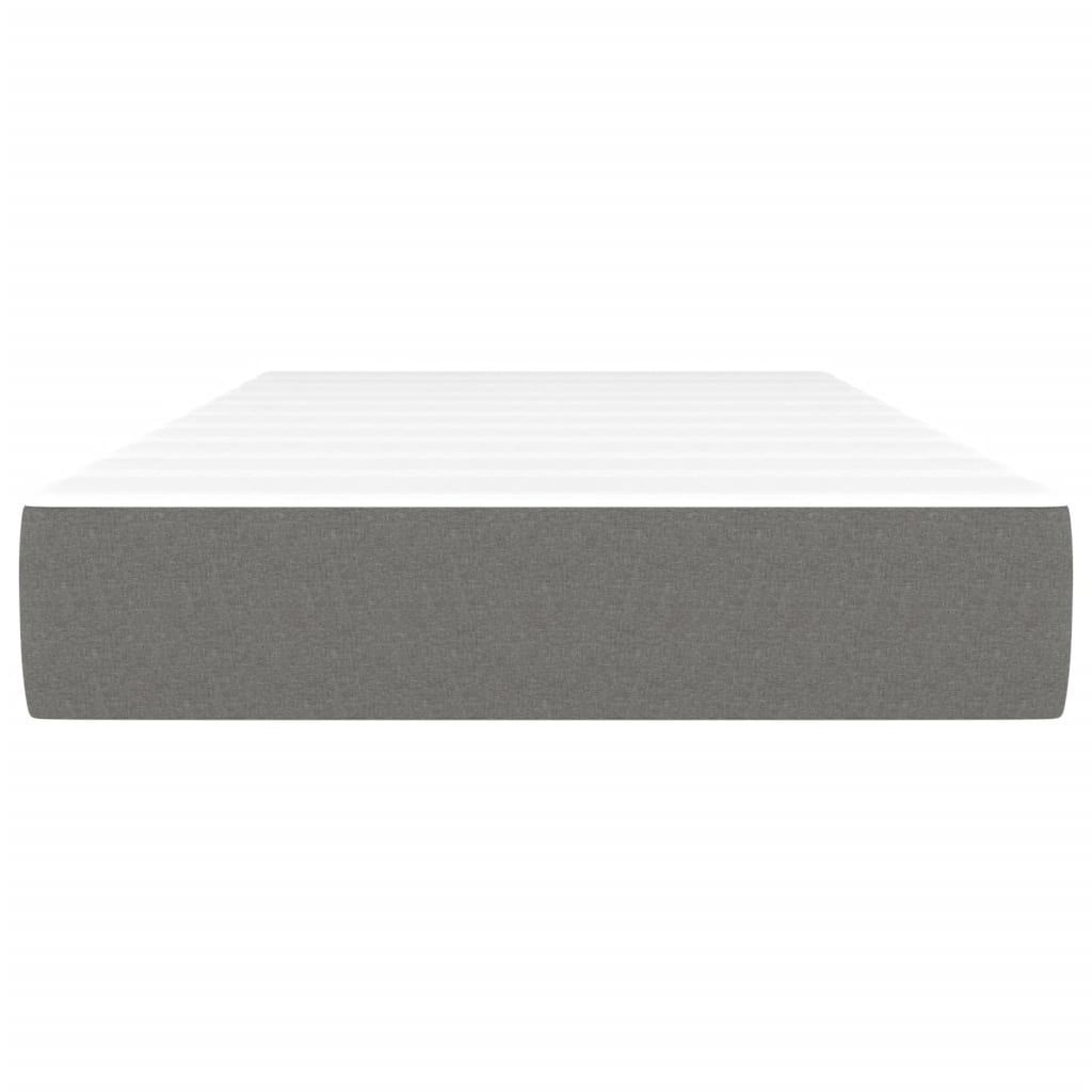 Matelas de lit à ressorts ensachés Gris foncé 90x200x20cm Tissu