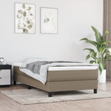 Matelas de lit à ressorts ensachés Taupe 90x200x20 cm Tissu