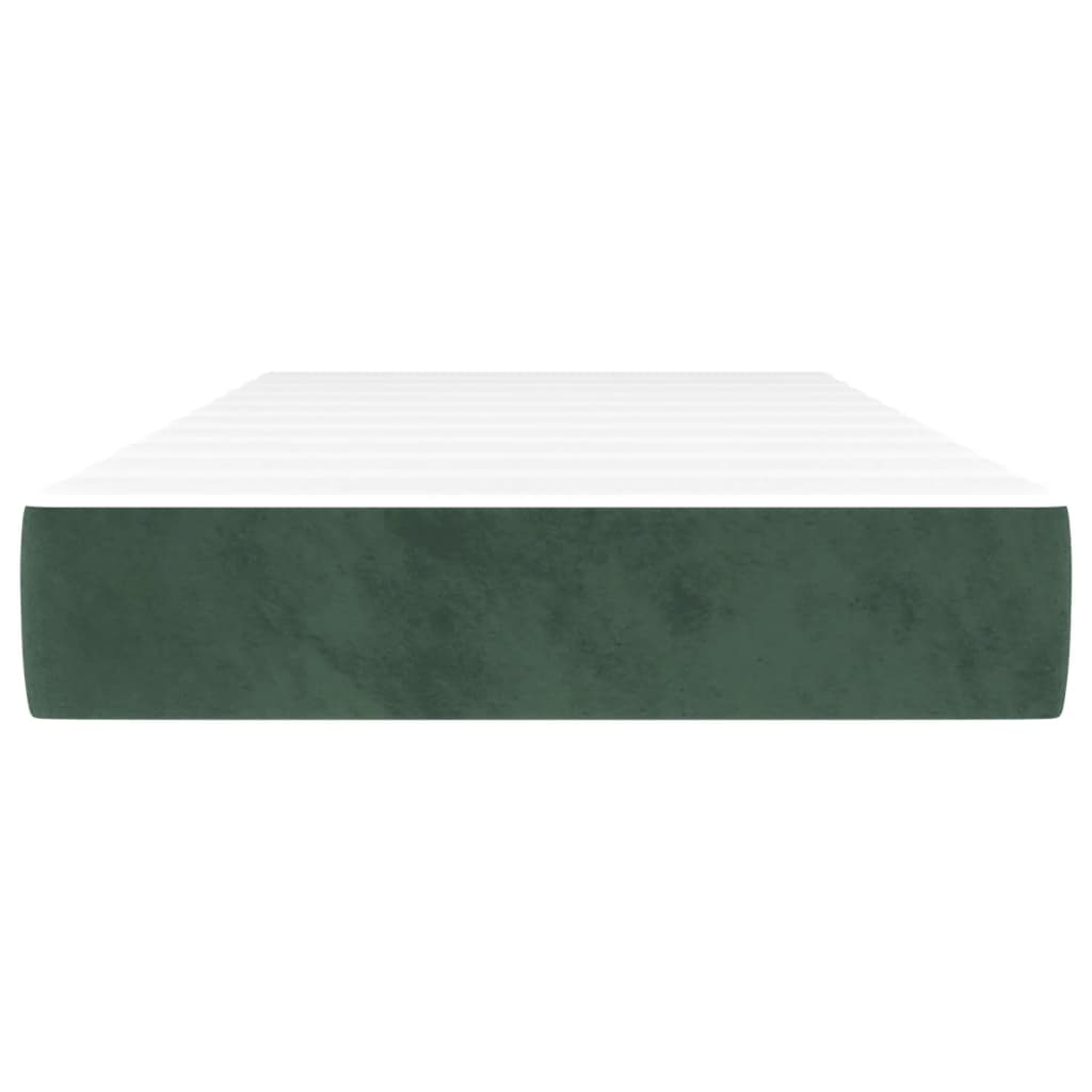 Matelas de lit à ressorts ensachés Vert foncé 90x200x20 cm