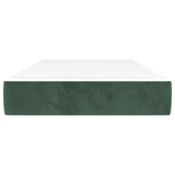 Matelas de lit à ressorts ensachés Vert foncé 90x200x20 cm