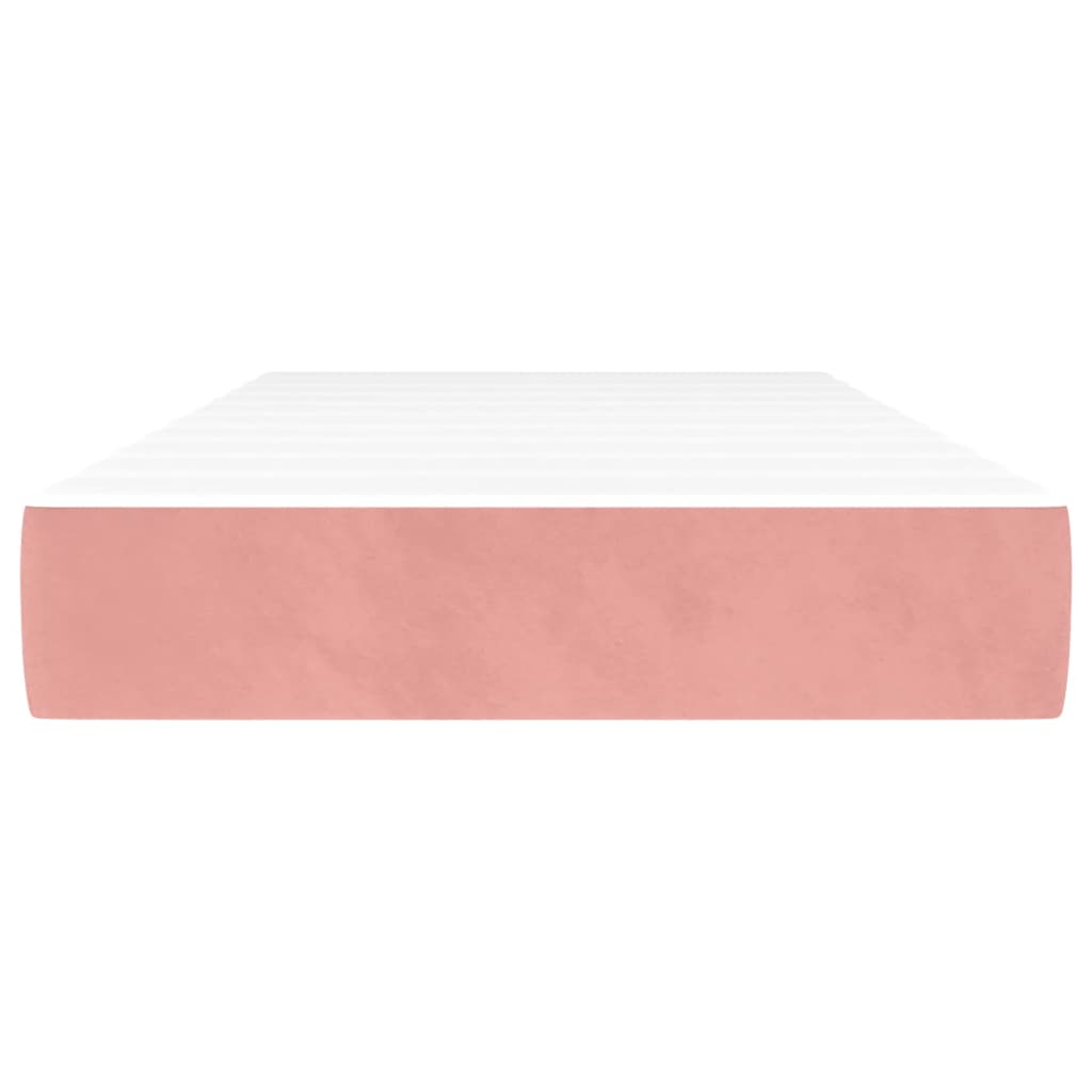 Matelas de lit à ressorts ensachés Rose 90x200x20 cm Velours