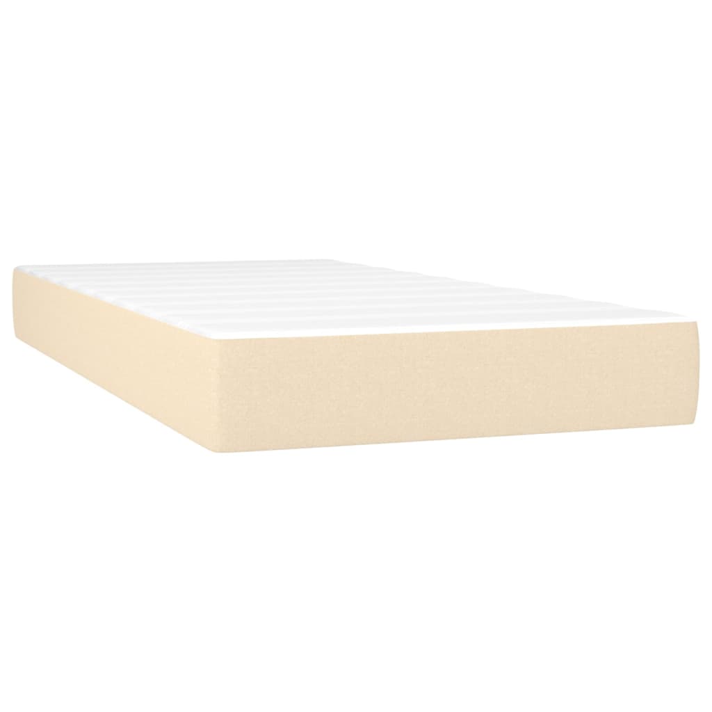 Pocket spring bed mattress Cream 100x200x20 cm Fabric