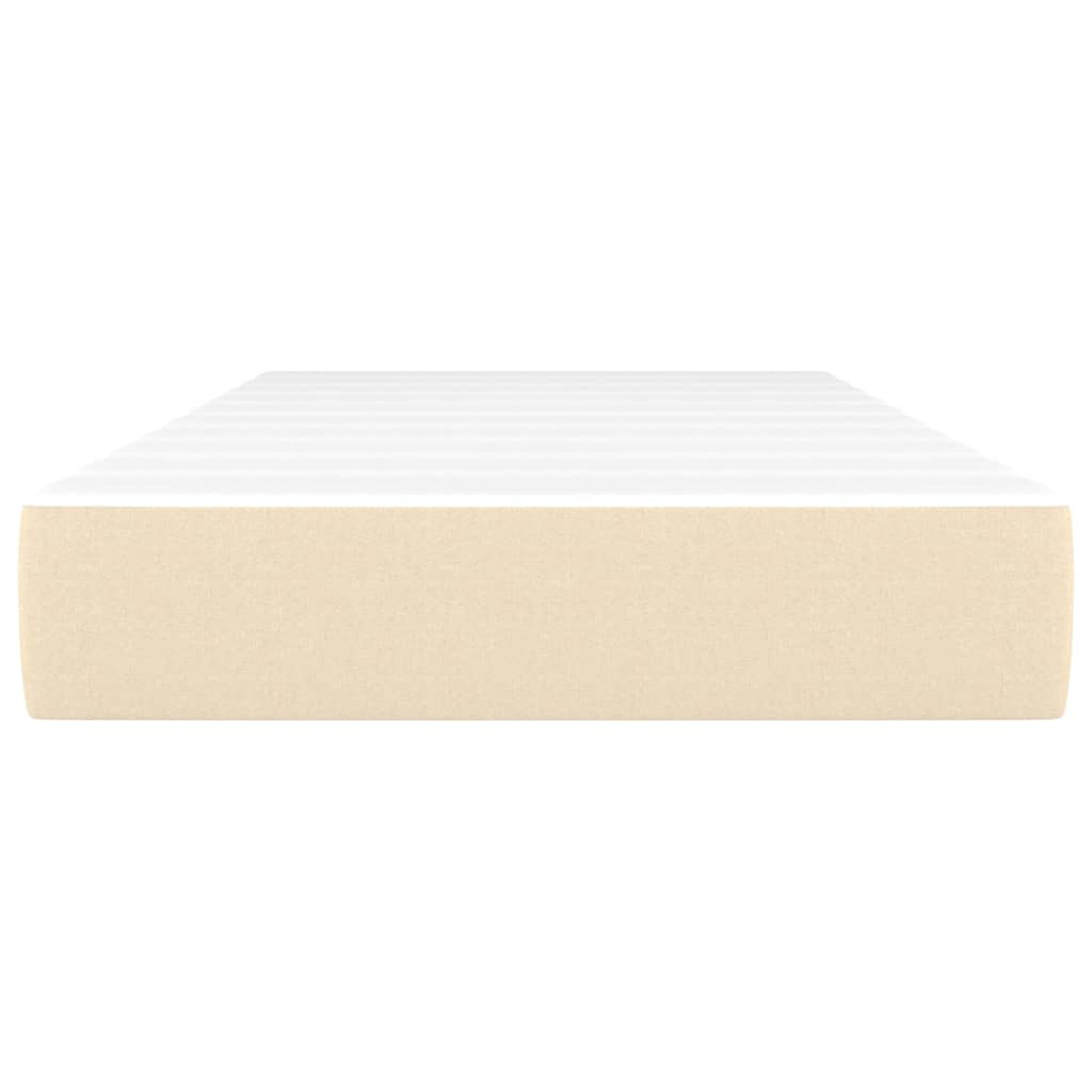 Pocket spring bed mattress Cream 100x200x20 cm Fabric