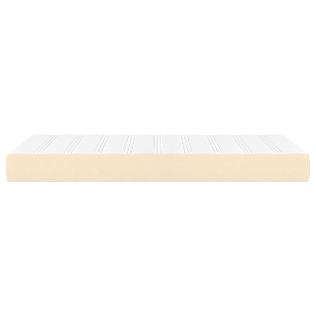 Pocket spring bed mattress Cream 100x200x20 cm Fabric