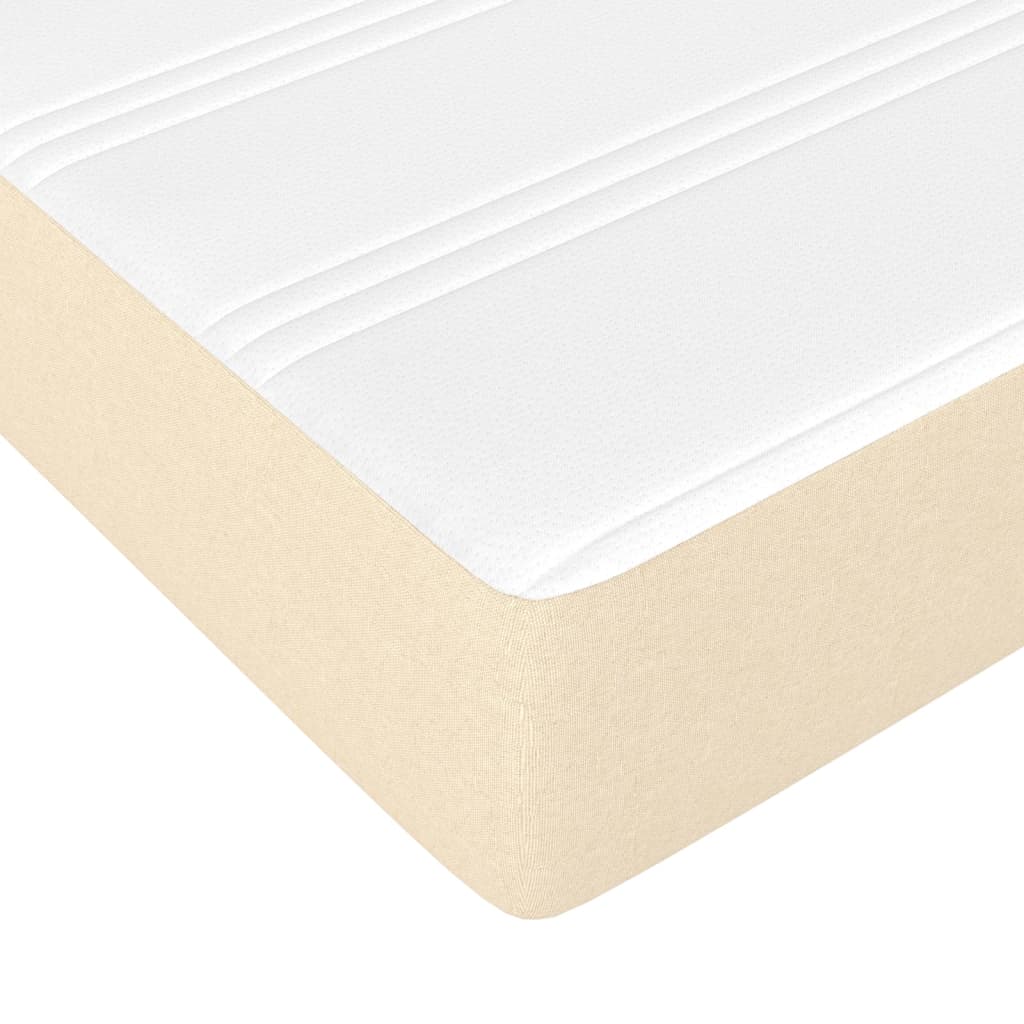 Pocket spring bed mattress Cream 100x200x20 cm Fabric