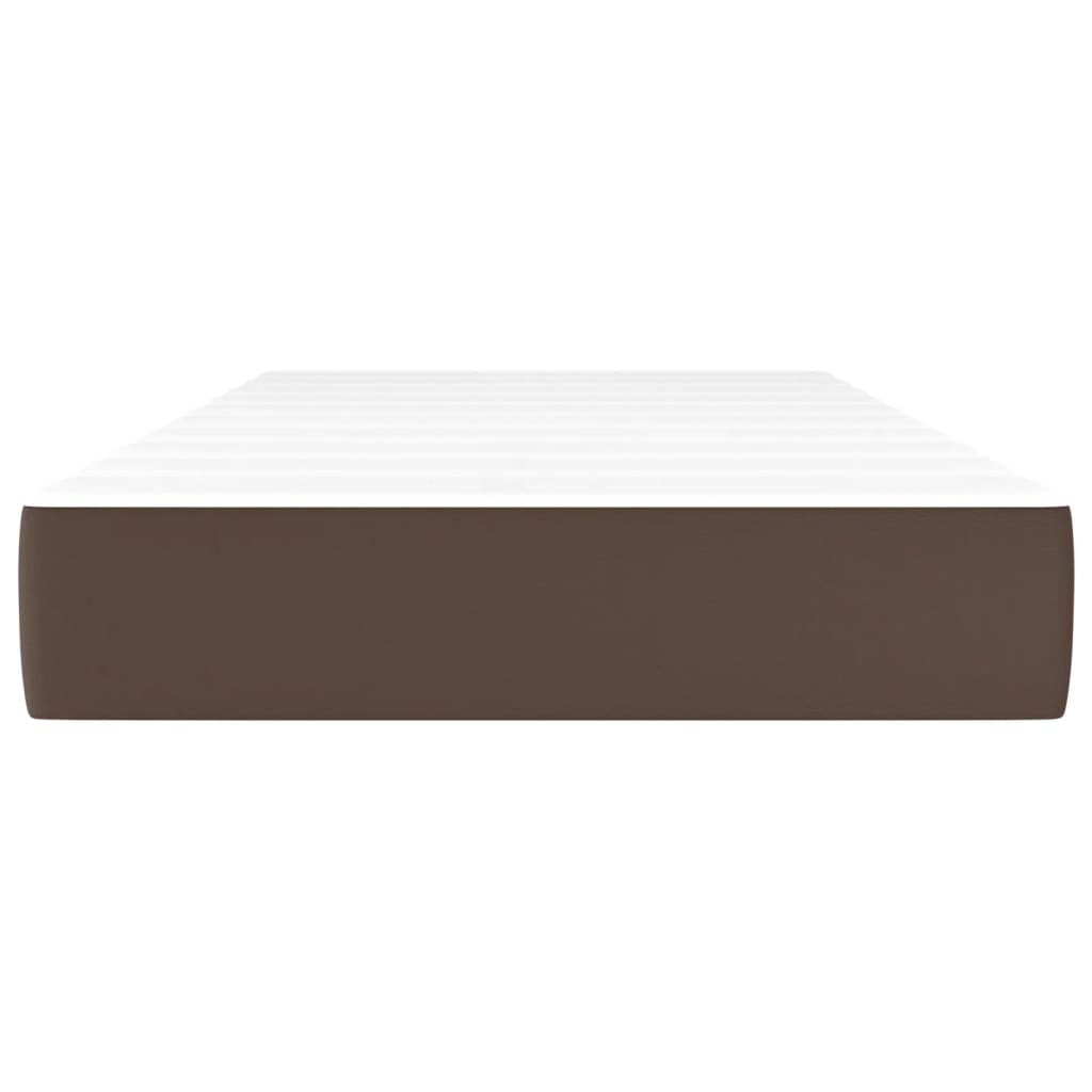 Pocket spring bed mattress Brown 100x200x20 cm