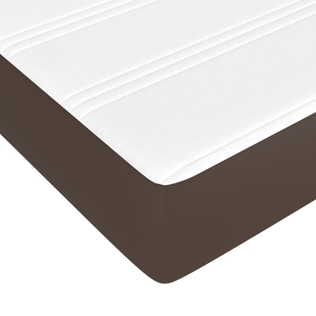 Pocket spring bed mattress Brown 100x200x20 cm