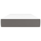 Pocket spring bed mattress Grey 100x200x20cm Faux leather