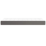 Pocket spring bed mattress Grey 100x200x20cm Faux leather