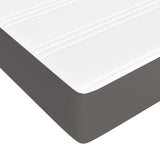 Pocket spring bed mattress Grey 100x200x20cm Faux leather